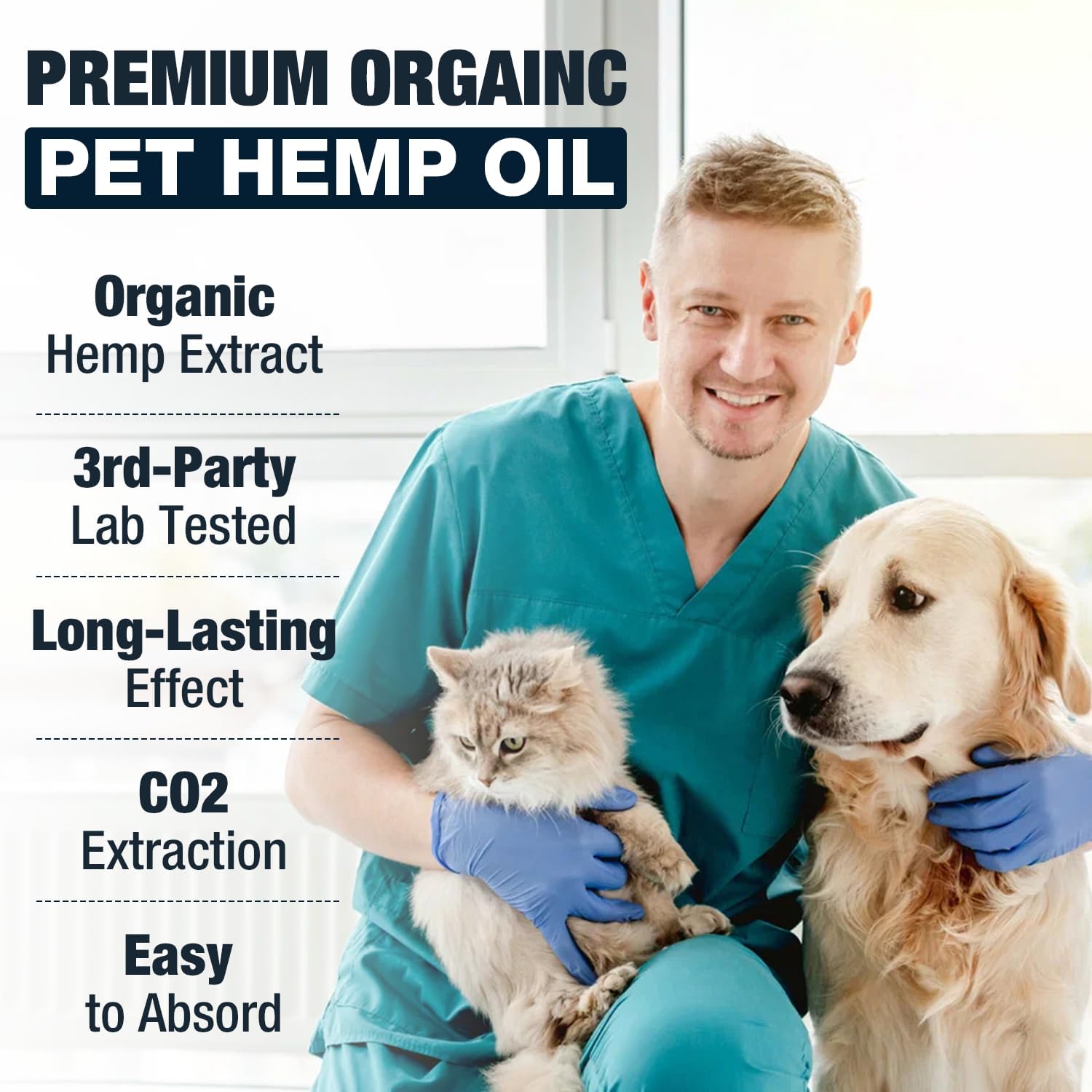 Hemp Oil for Dogs & Cats - Hip Joints Support Gluten Free Non-GMO 2-Pack - Image 4