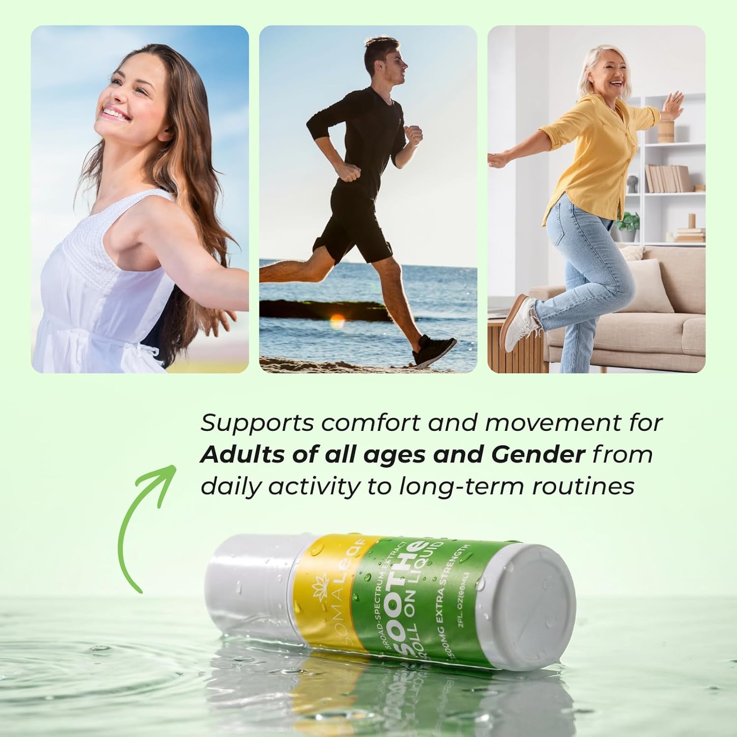 Soothe Roll-On, 1500 MG, Extra Strength, Natural Comfort for Muscles, Hips, Joints, Neck, Back, Elbows, Fingers, Hands, and Knees - Image 7