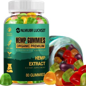 Hemp Gummies for Sleep, Stress, Anxiety, Pain, Relaxes Body & Mind, High Potency Organic Hemp Supplement, Natural Fruity Edible Gummies for Adult (1 Pack)