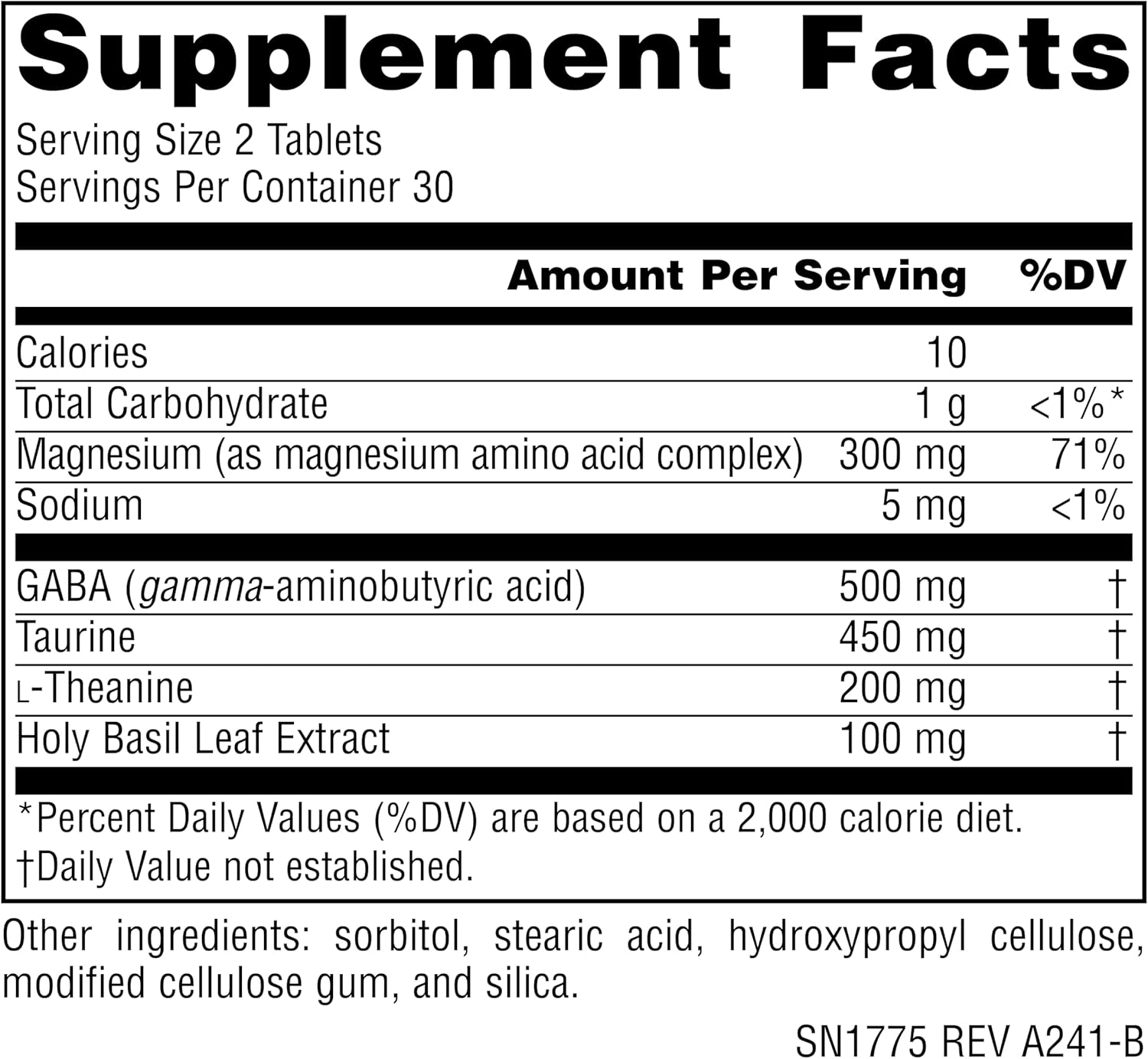 Source Naturals Serene Science L-Theanine with Magnesium and GABA - 60 Tablets - Image 4