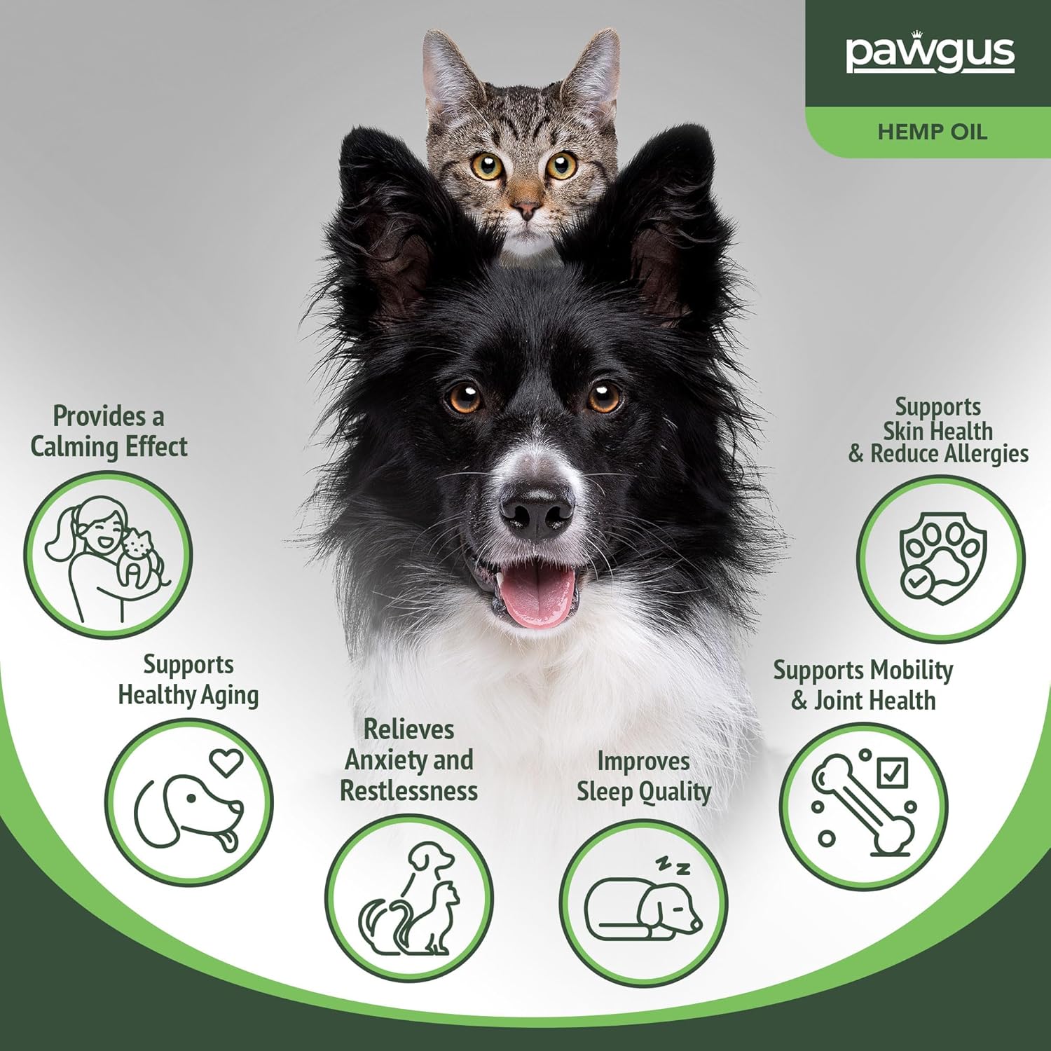 Hemp Оil for Dogs Cats%100 Organic Advanced Calming Supplement, Helps Pets with Аnxiеty, Hyperactivity, Strеss, Аrthritis - Sеizures, Pain Relief - Skin Care - Storms, Fireworks - Canine - Image 2