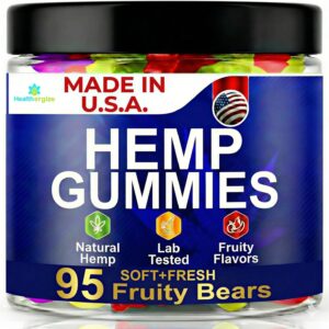 Hemp Gummies for Sleep Gummy Bear Edibles, Peace and Relaxation, Hempseed Oil Infused Fresh Soft and Fruity Candy-95 Count