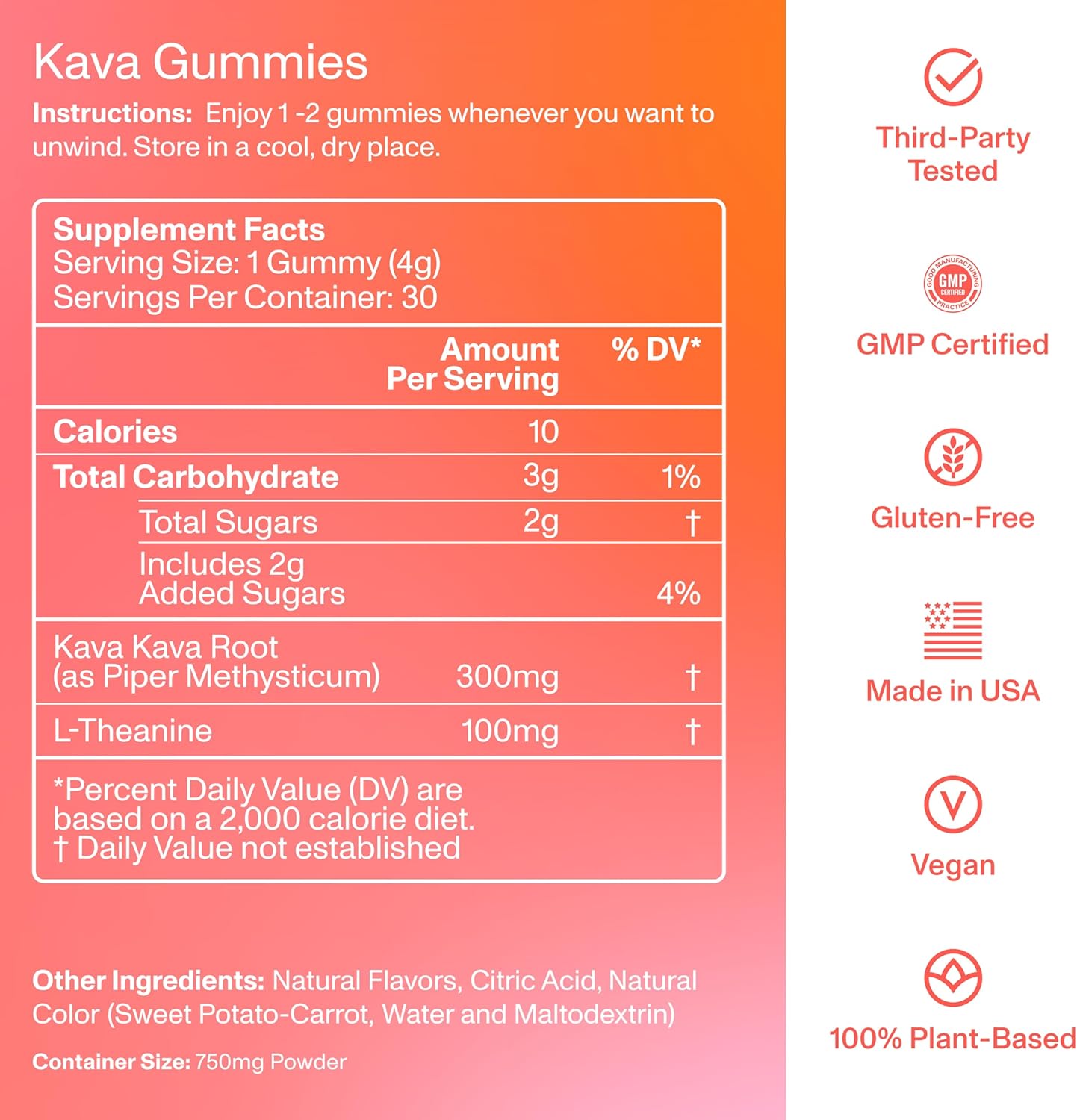 FOCL Kava Gummies Calming Bites - Calm and Relaxation Chewables with Kava Extract and L-Theanine - Plant-Based, Low-Calorie, Non-GMO Stress Gummies for Adults - Sour Watermelon, 30 Count - Image 5