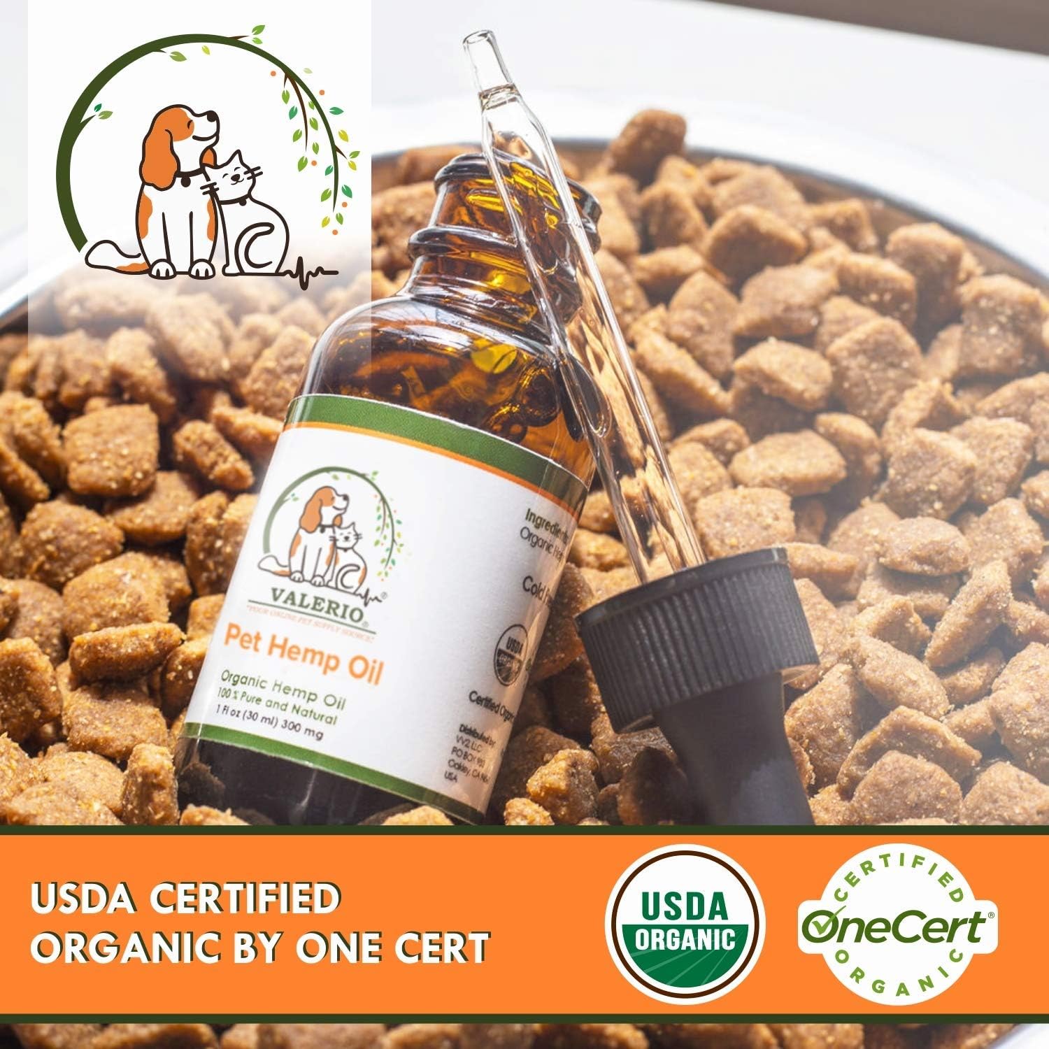 Valerio Pets Hemp Oil for Dogs and Cats - 1 Oz - Hemp Oil Drops with Omega Fatty Acids - Hip and Joint Support and Skin Health - Image 2