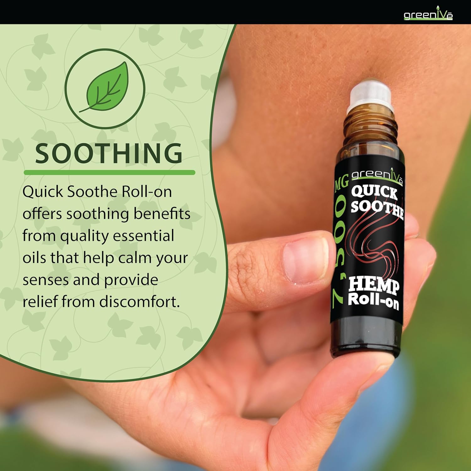 GreenIVe 7,500mg Hemp Roll-On Quick Soothe Therapeutic Essential Oil Blend for Topical Targeting Roll-On (4 Pack) - Image 7