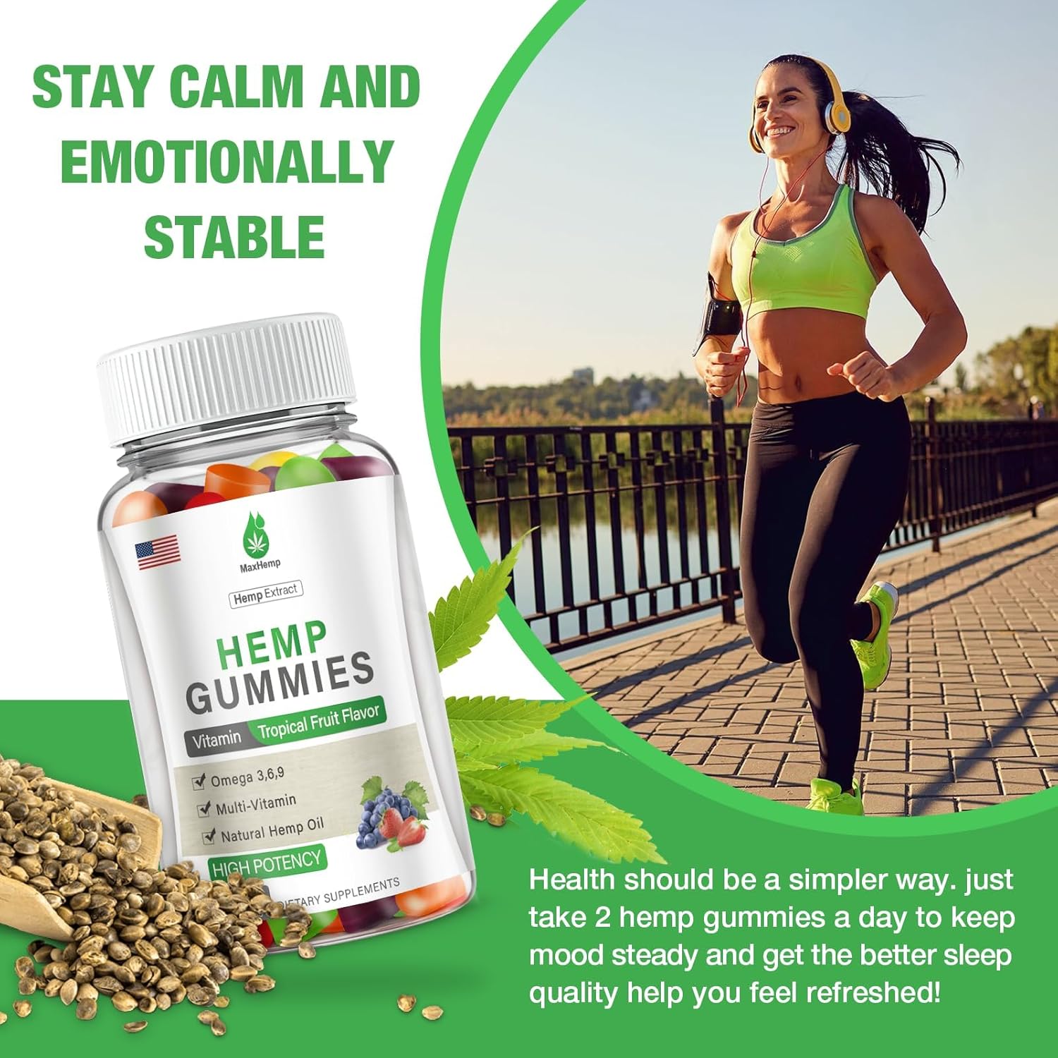 Hemp Gummies for Pain, Sleep, Anxiety (3 Packs) - Hemp Gummy 100% Natural Organic Extra Strength High Potency with Pure Hеmp Oil Extract Vegan Bear Candy - Image 6