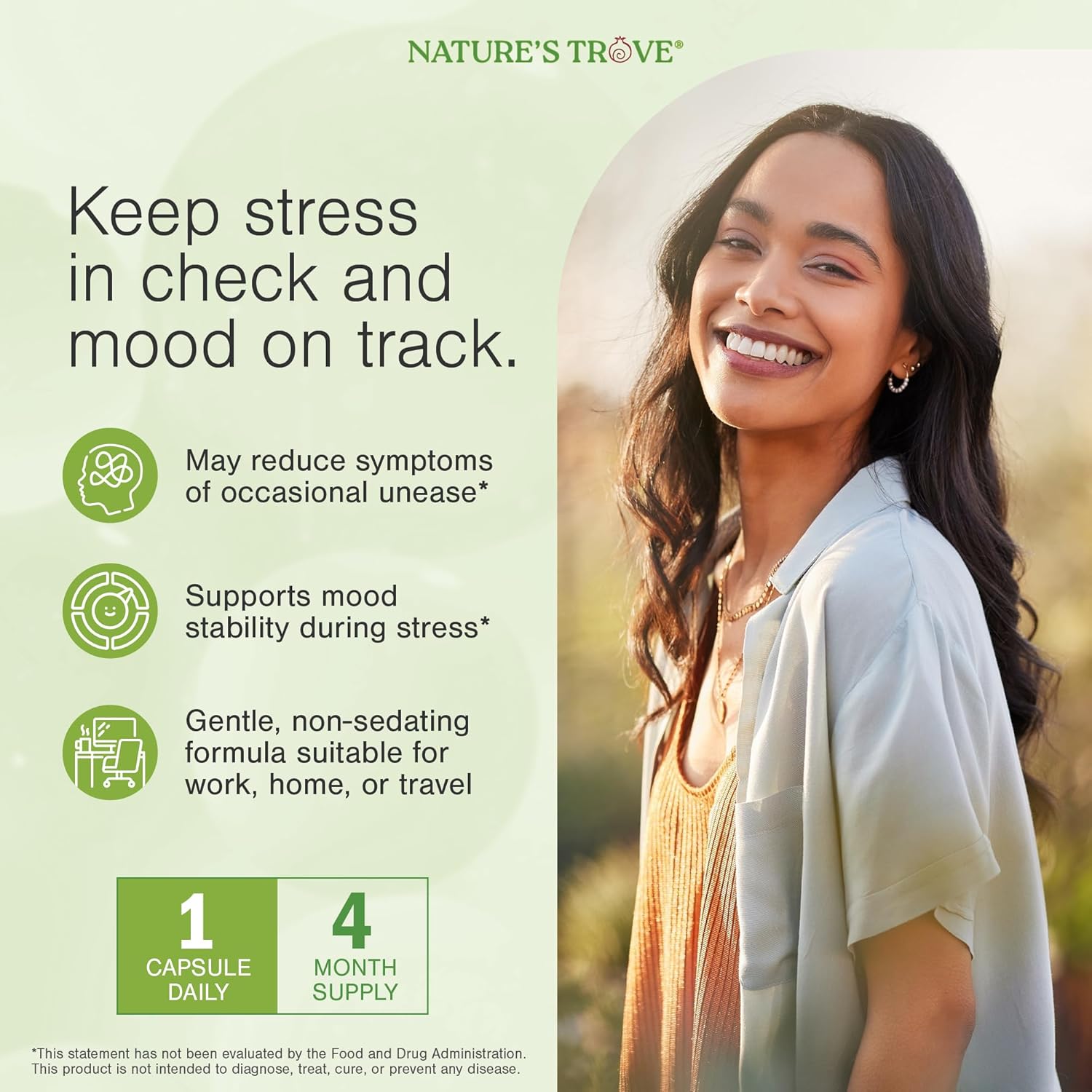 Nature's Trove L-Theanine 200mg 120 Vegetarian Capsules - Image 5