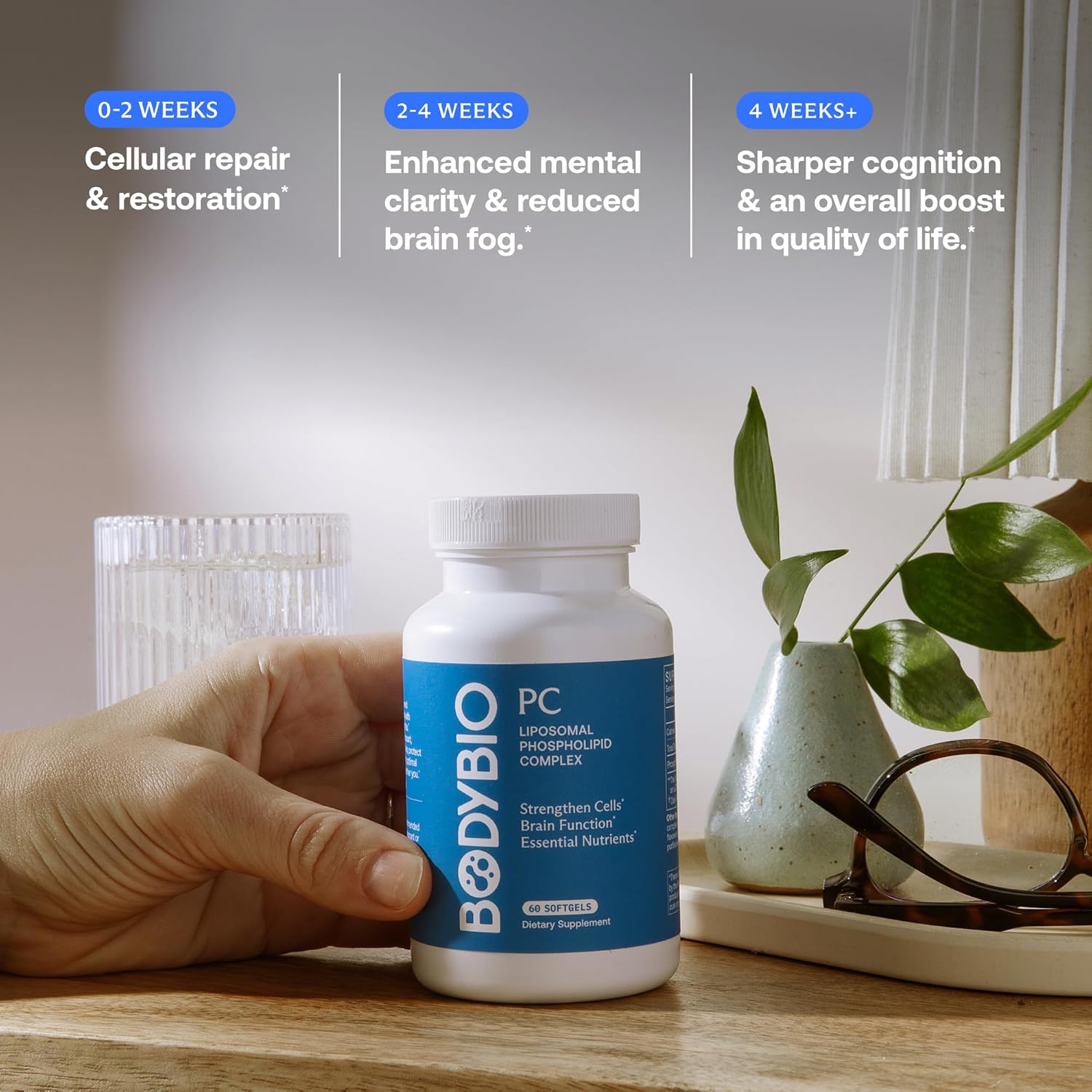 BodyBio PC - Phosphatidylcholine for Brain Health, Mental Clarity, Cognitive Function, Cellular Repair & Healthy Aging, Phospholipid Complex Supplement for Gentle Daily Detox - Image 6