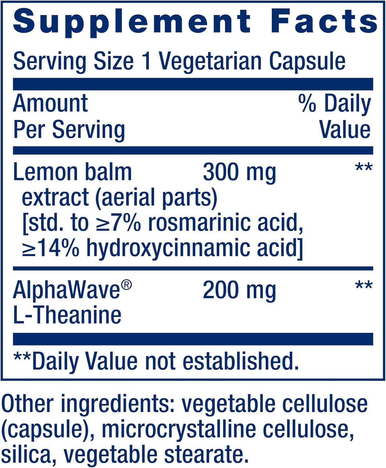 Life Extension Enhanced Stress Relief, Lemon Balm Extract, L-theanine, decompress with This Supplement for Stress, Gluten-Free, Non-GMO, Vegetarian, 30 Capsules - Image 3