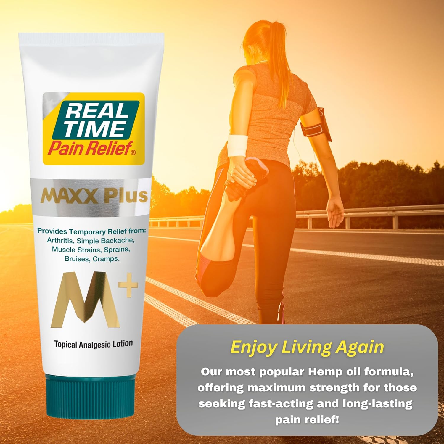 Real Time Pain Relief MAXX Plus - 7oz Tube | Intensive Formula with 19 Natural Ingredients Including Hemp Oil | Fast-Acting Relief for Muscle Pain, Arthritis, Backaches, and More - Image 4