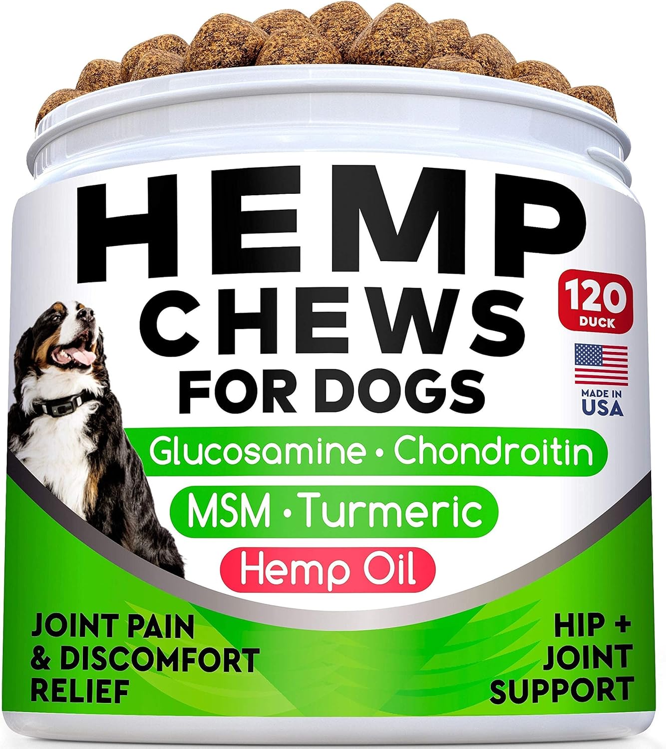 All-Natural Hemp Chews and Glucosamine for Dogs + Salmon Oil Omega 3 for Dogs - Advanced Hip & Joint Supplement + 32oz Fish Oil - Allergy Relief - Itch Relief, Shedding - Skin and Coat Supplement - Image 2