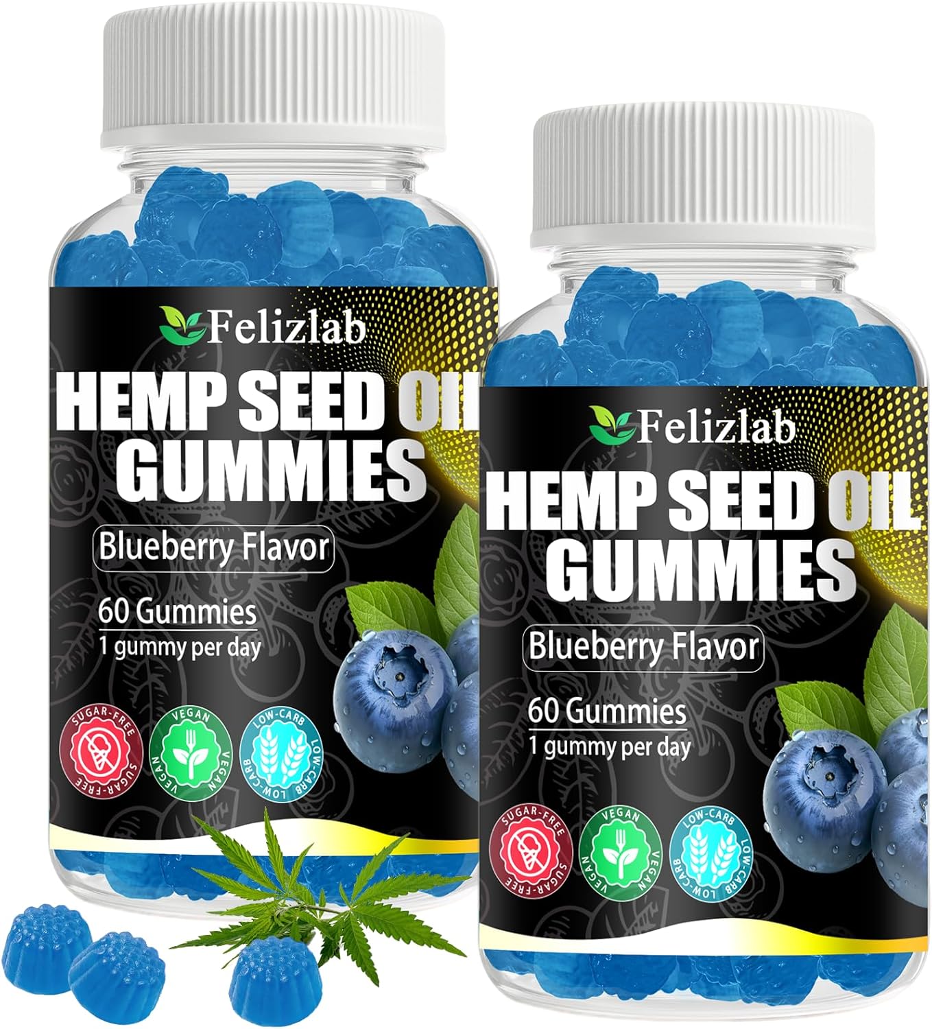 Hemp Gummies for Sleep Pain Anxiety -120 Count Plant Based Natural Hemp Oil Extract Gummy with Omega & Vitamin B for Relaxation and Peace - in a Raspberry Shape (Blueberry Flavor)
