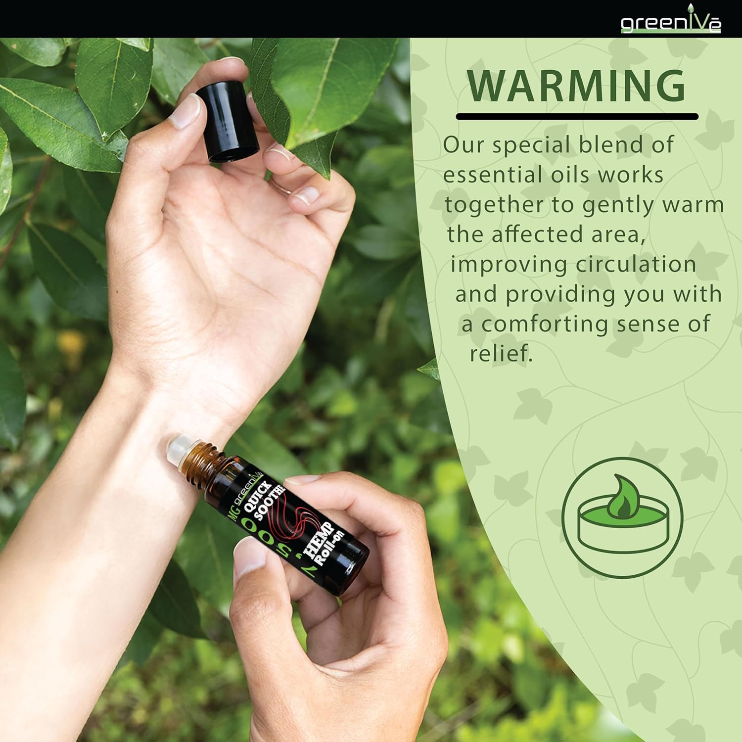 GreenIVe 7,500mg Hemp Roll-On Quick Soothe Therapeutic Essential Oil Blend for Topical Targeting Roll-On (4 Pack) - Image 6