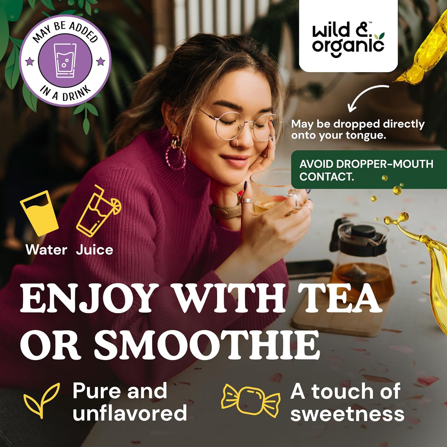 Wild & Organic Saffron Supplements 88.5 mg - Mood, Focus & Eye Support - Saffron Extract Liquid Drops - Add to Tea - 5-Month Supply - Crocus Sativus Herb - Vegan, Sugar & Alcohol-Free Tincture - 4 oz - Image 7