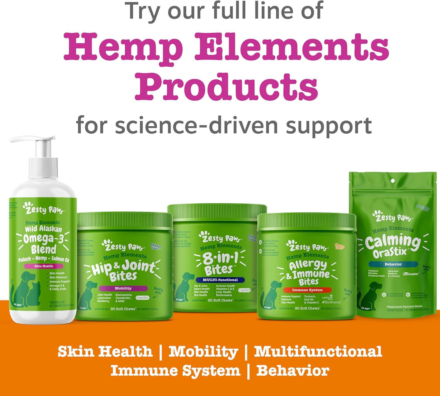 Zesty Paws OraStix for Dogs - Calming Dental Sticks for Stress with Hemp Melatonin Chamomile Dog Healthy Teeth and Gums Calm Composure for Fireworks and Thunderstorms - 12oz - Image 9