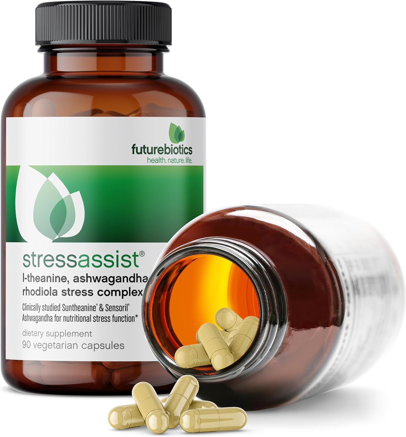 Futurebiotics Stressassist L-theanine Ashwagandha and Rhodiola Rosea Stress Complex - Natural Nutritional Stress Function, 90 Vegetarian Capsules - Image 8