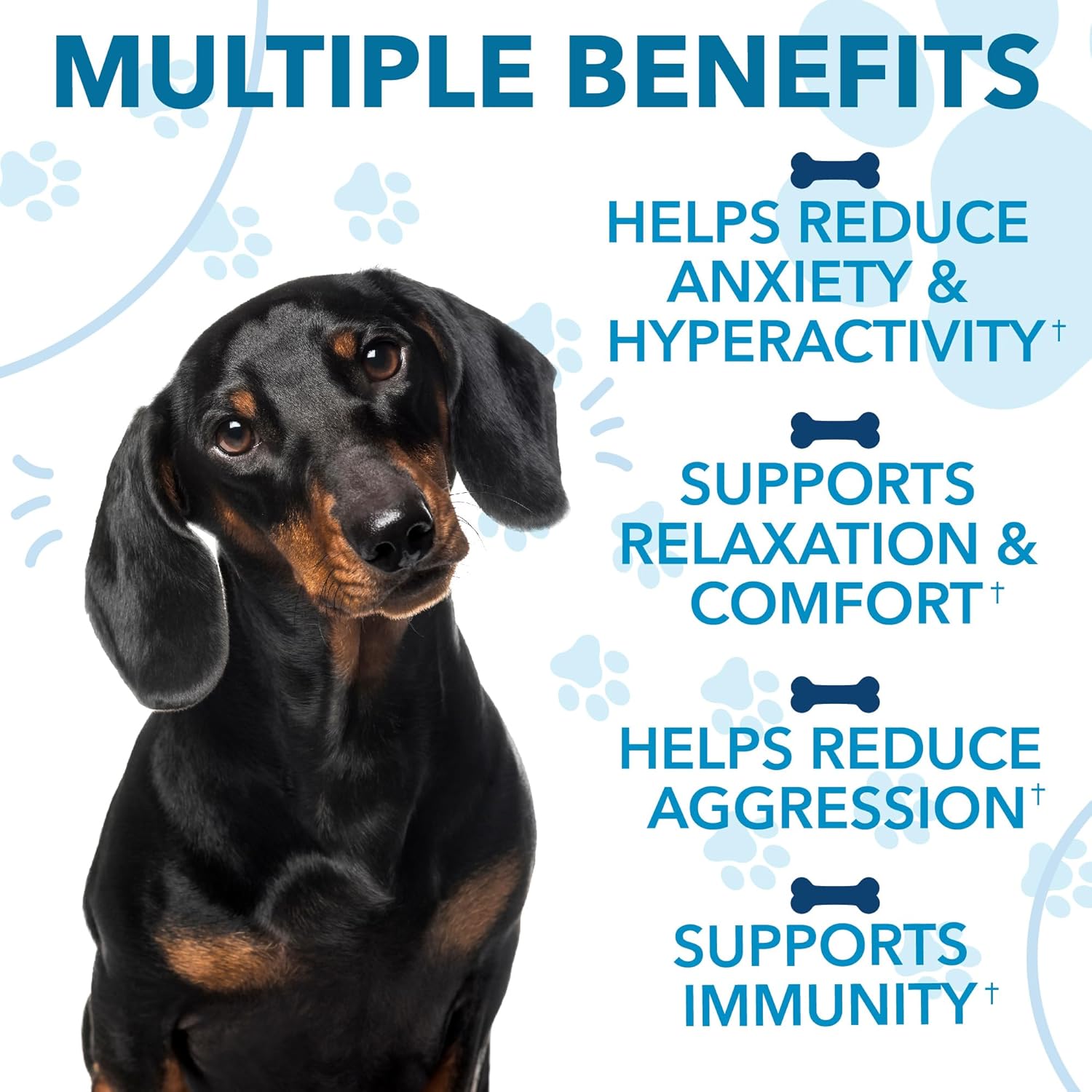 Hemp Calming Chews for Dogs with Anxiety and Stress - Anxiety Relief Chews for Storms, Fireworks, Thunder, Barking, Separation - Valerian, L-Tryptophan, Hemp Oil - Peking Duck- 120 Dog Calming Treats - Image 5