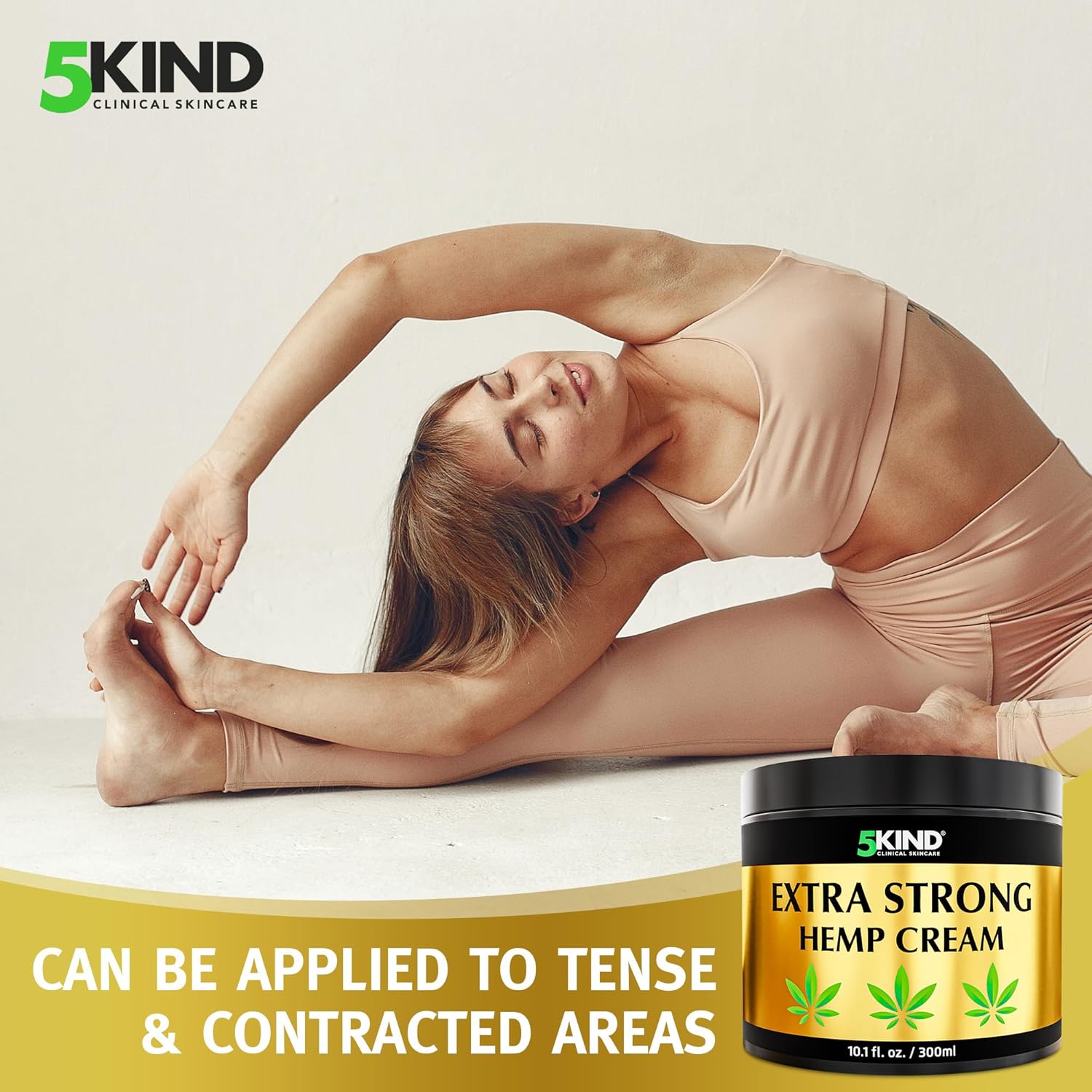 5kind Extra Strong Hemp Cream 10.1 fl oz - Maximum Strength - Natural Topical Cream - Muscle Rub for Lower Back, Joints, Neck, Knees, Shoulders - Image 6