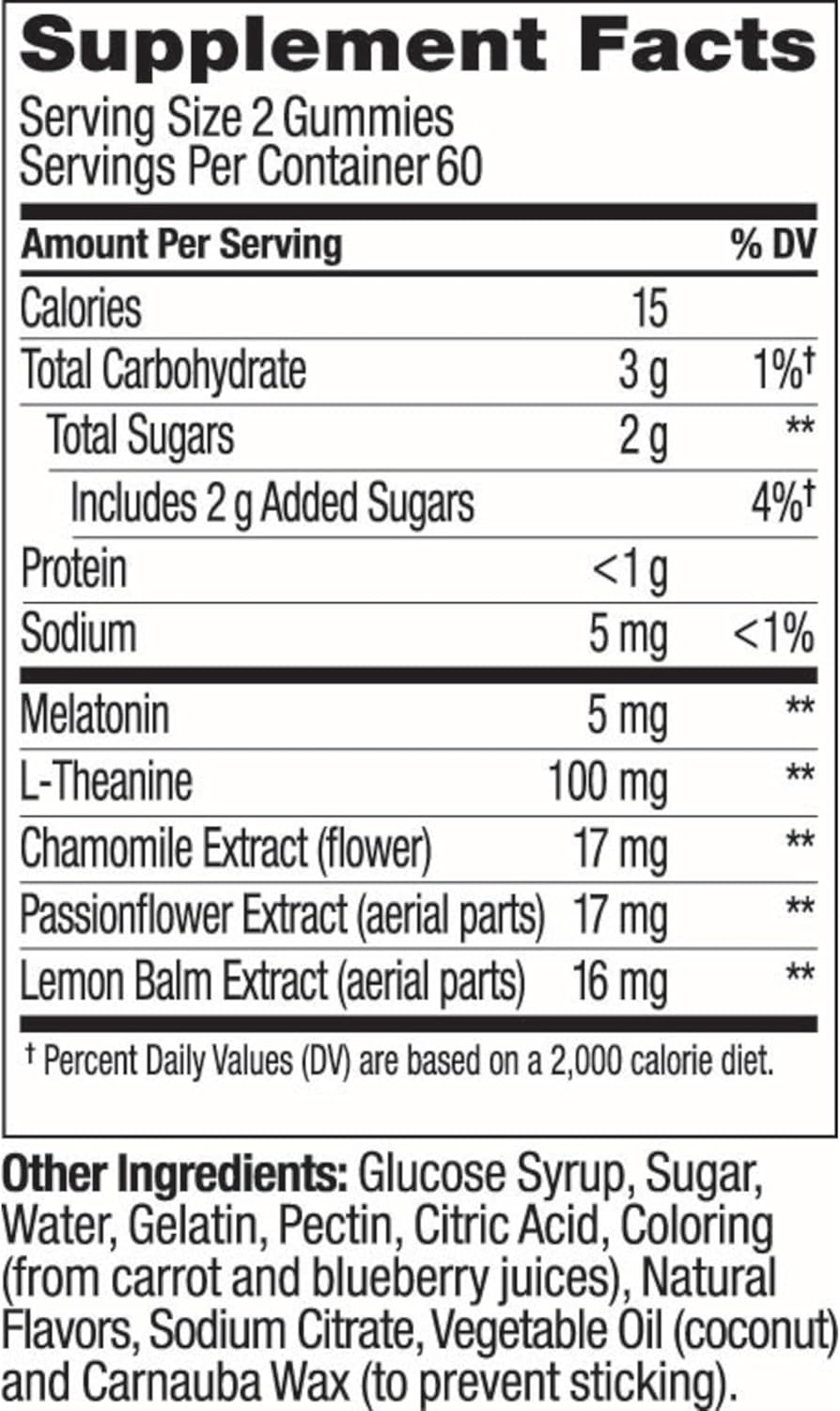 OLLY Extra Strength Sleep Gummy, 5 mg Melatonin, L-Theanine, Chamomile, Lemon Balm Extracts, Sleep Aid, BlackBerry Flavor - 120 Count - Image 10