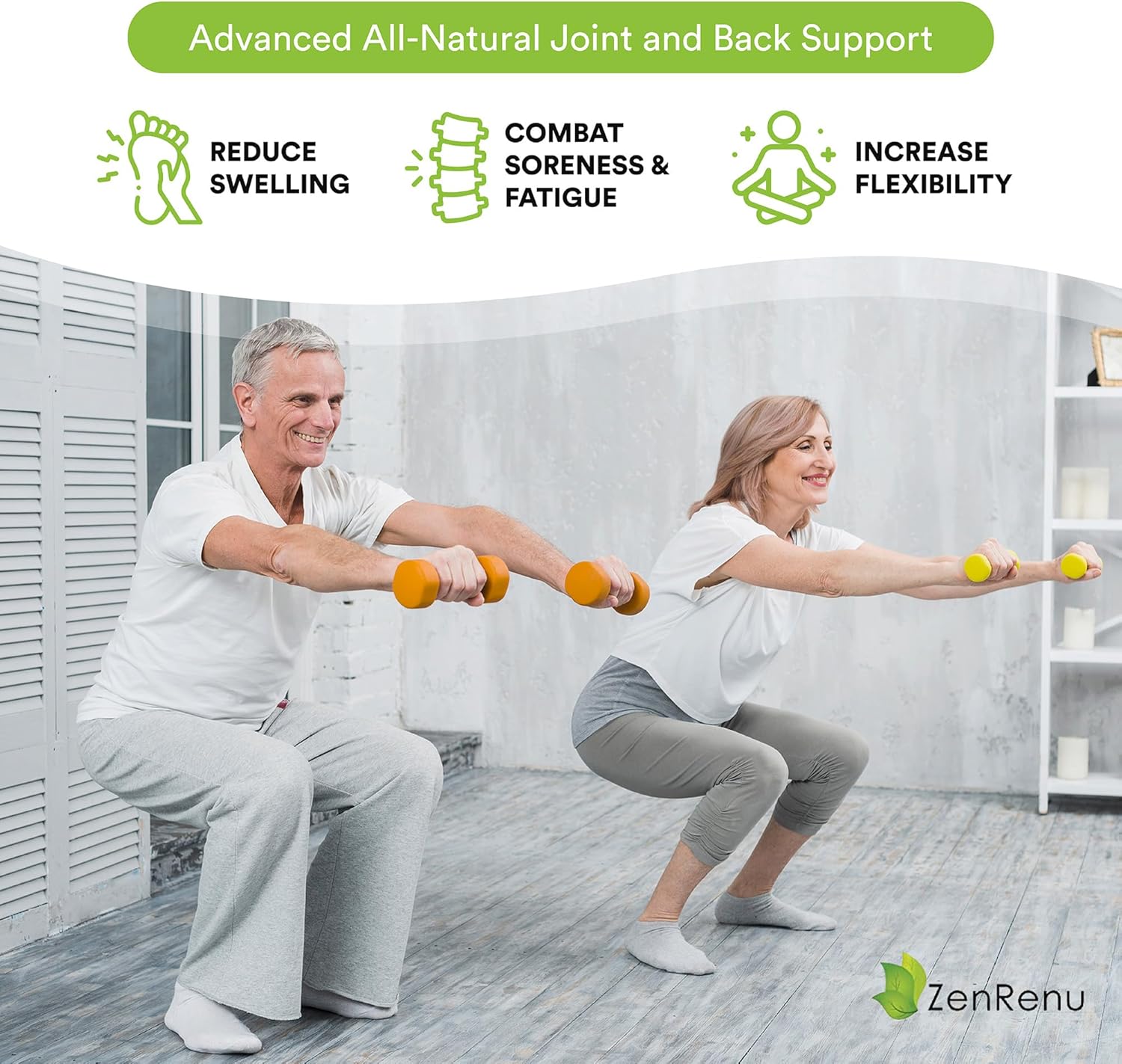 Zenrenu Hemp Joint & Muscle Relief Cream with Turmeric, Arnica, MSM, Hemp Oil & 7 Essential Oils - Non-Greasy & Soothing Formula for Back, Neck, Elbows, Knees, & Hip - ZenRenu, 2 oz - Image 2