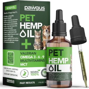 Hemp Оil for Dogs Cats%100 Organic Advanced Calming Supplement, Helps Pets with Аnxiеty, Hyperactivity, Strеss, Аrthritis - Sеizures, Pain Relief - Skin Care - Storms, Fireworks - Canine
