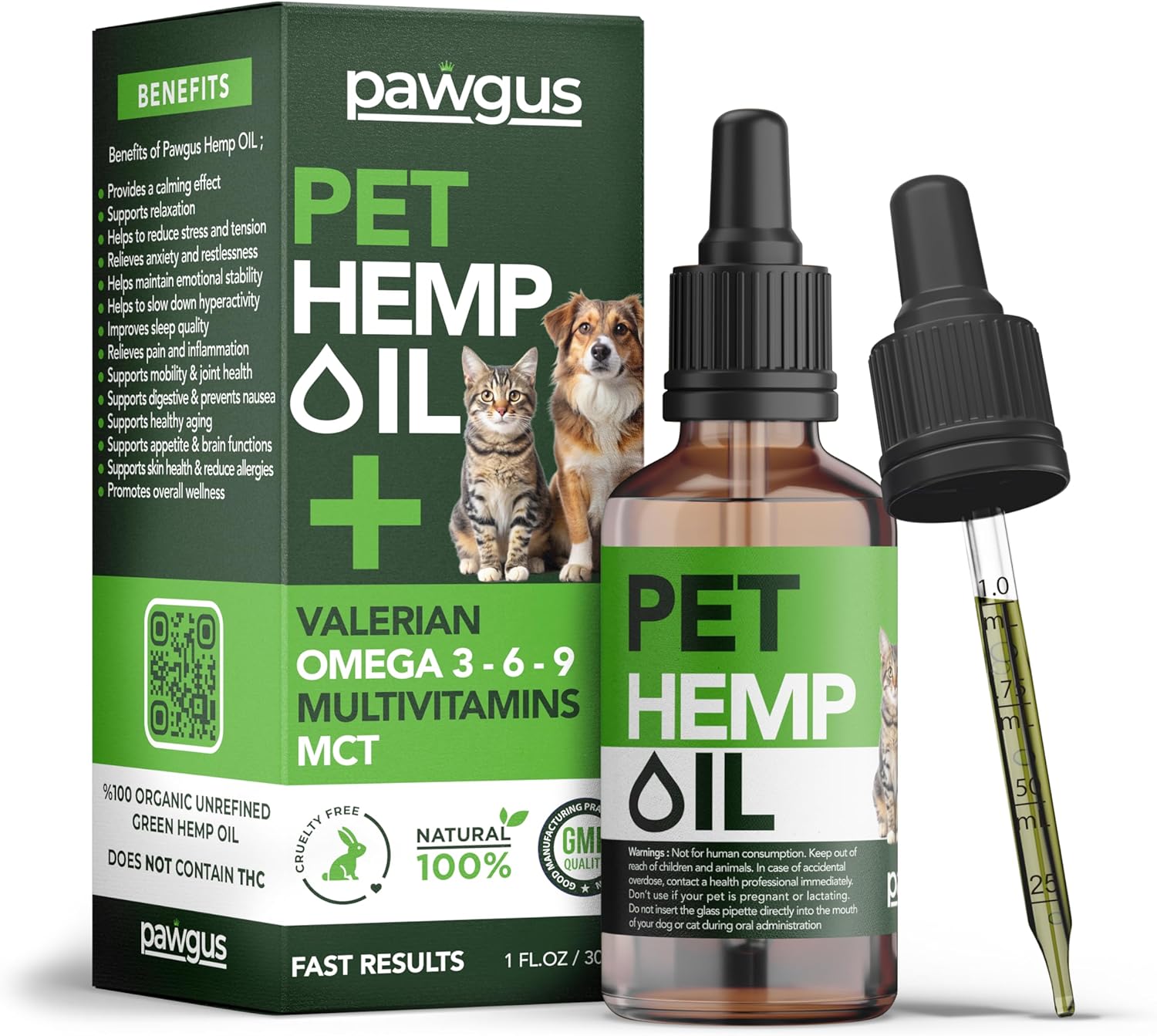 Hemp Оil for Dogs Cats%100 Organic Advanced Calming Supplement, Helps Pets with Аnxiеty, Hyperactivity, Strеss, Аrthritis - Sеizures, Pain Relief - Skin Care - Storms, Fireworks - Canine