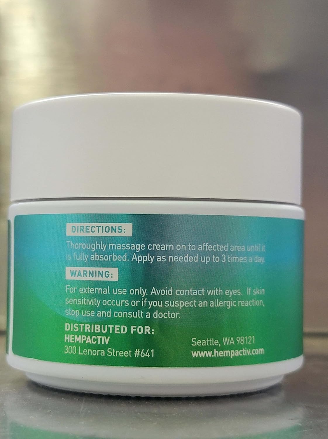 HEMPACTIV Cooling Hemp Cream – Menthol, MSM & Arnica – Fast-Absorbing, Non-Greasy Formula for Muscles & Joints – 4oz Best-Value Size - Image 3