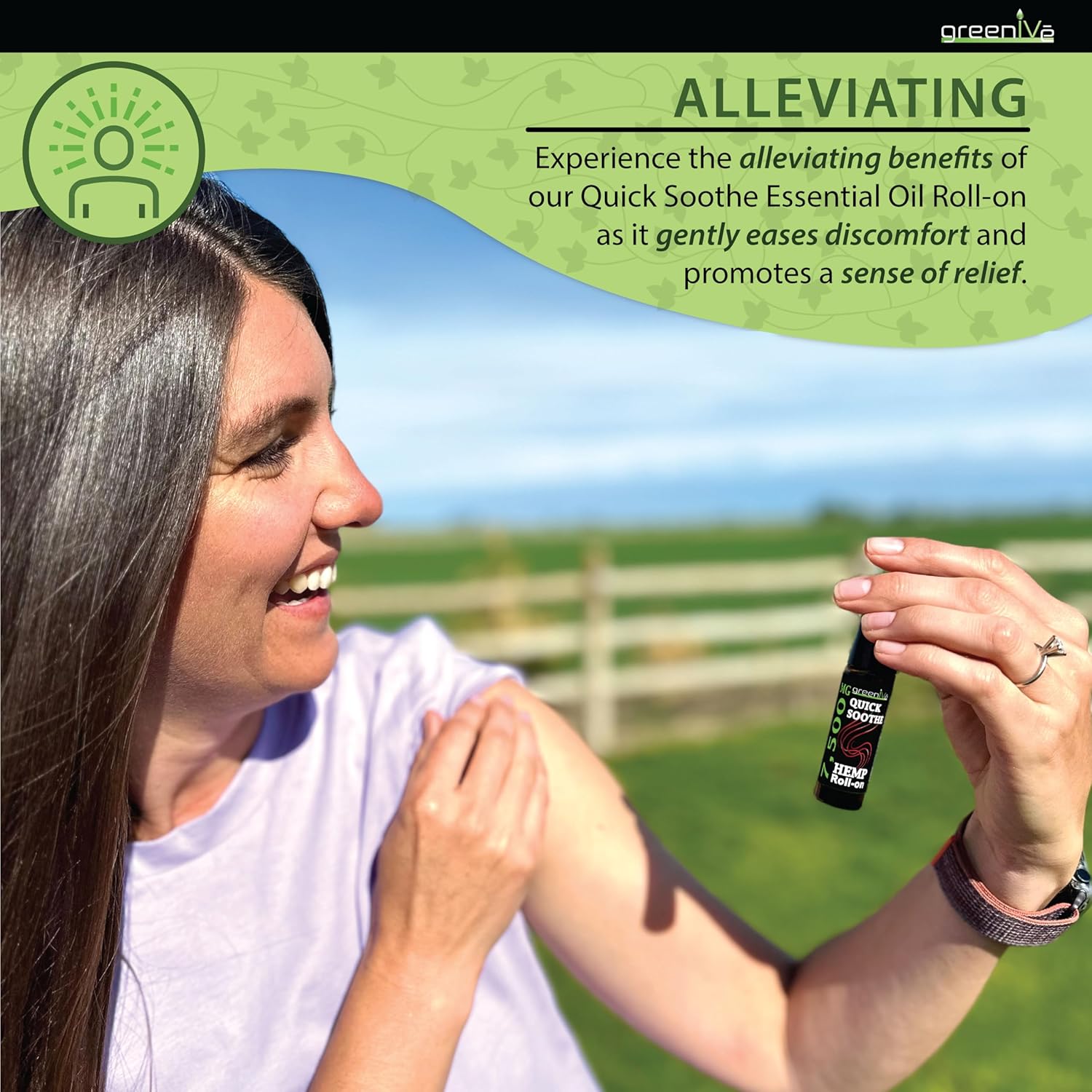 GreenIVe 7,500mg Hemp Roll-On Quick Soothe Therapeutic Essential Oil Blend for Topical Targeting Roll-On (4 Pack) - Image 5