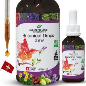 element one Botanical Zen Drops is Natural Stress Relief Supplement, Herbal Drops Anxiety Relief Supplement, Sleep Support & Relaxation, Plant-Based Sleep Supplement Promotes Relaxation