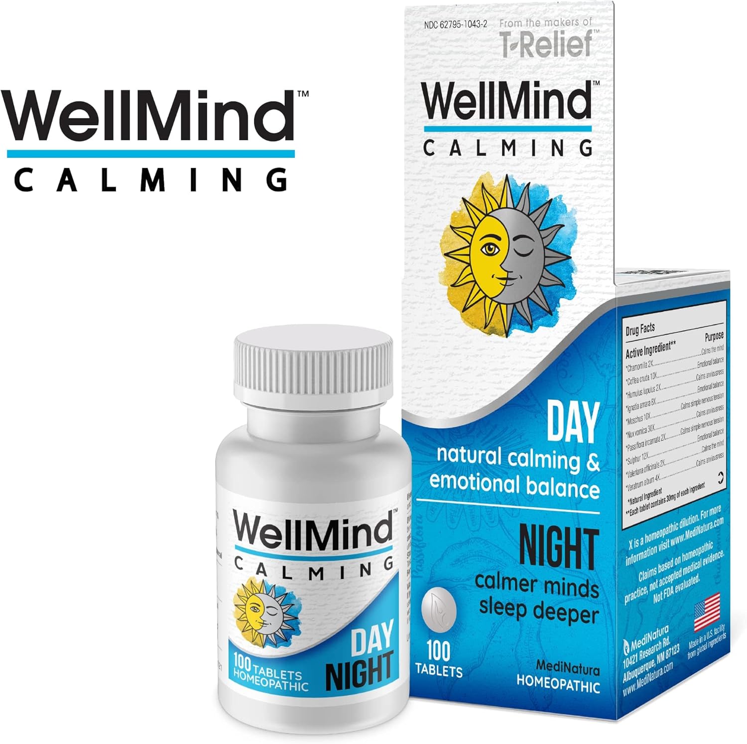 MediNatura WellMind Calming Tablets – Formula for Natural Calming – Supports Relaxation & Calm Moods – Day & Night Use – 100 Count - Image 7