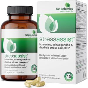Futurebiotics Stressassist L-theanine Ashwagandha and Rhodiola Rosea Stress Complex - Natural Nutritional Stress Function, 90 Vegetarian Capsules