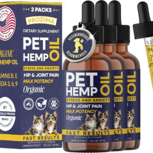 Organic Hemp Oil for Dogs and Cats [3 Pack] for Pets with Pаin, Slееp, Аrthritis,Seizures Support, Calming for Small & Large Pets Rich in Omega 3 6 9 Chicken Flavor Made in USA