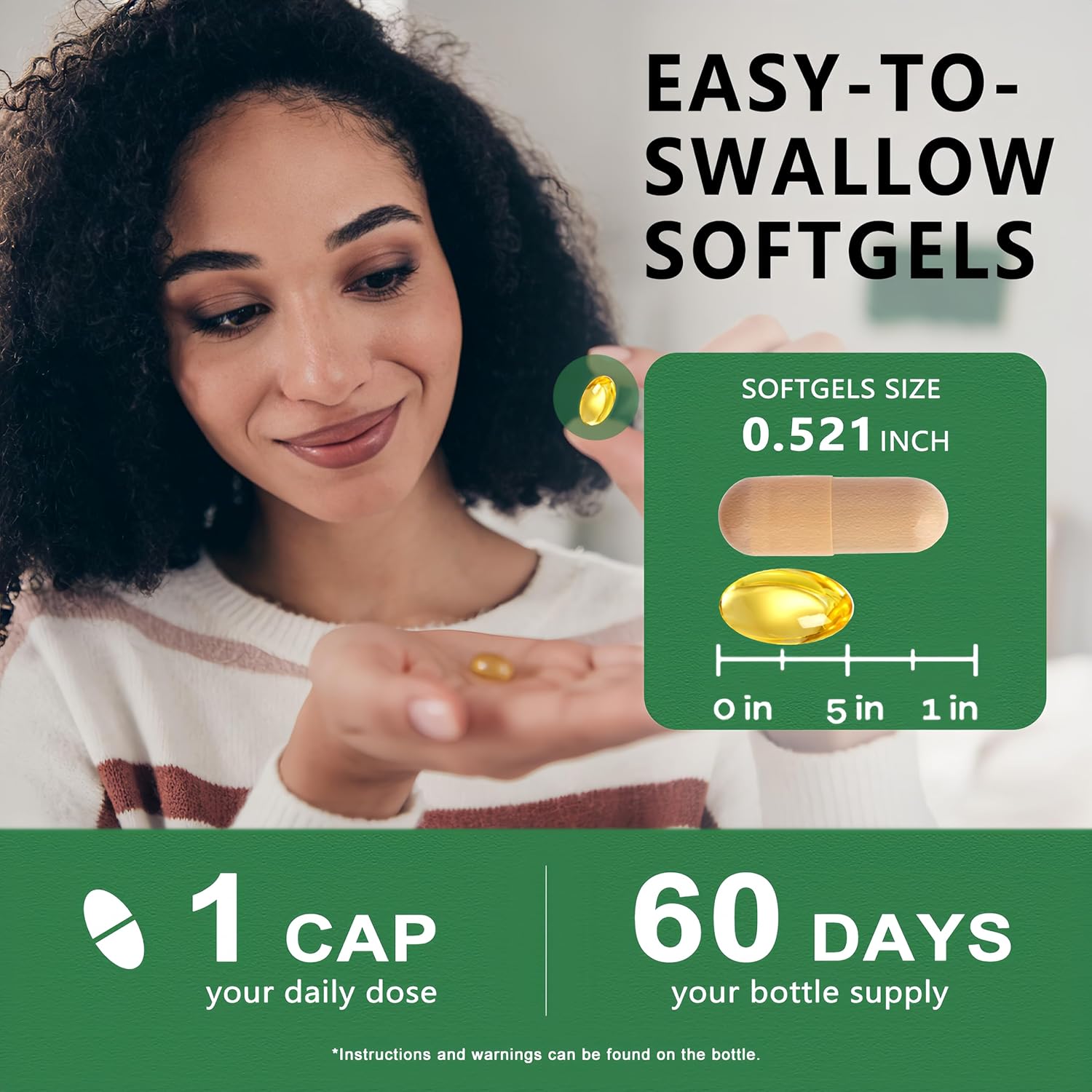 L Theanine Softgels, High Absorption L-Theanine 400 mg for Women & Men, Extra Strength L Theanine Stress Relief with Ashwagandha, Lemon Balm for Calm Focus & Mood Balance, Plant Based, Non-GMO, Vegan - Image 5