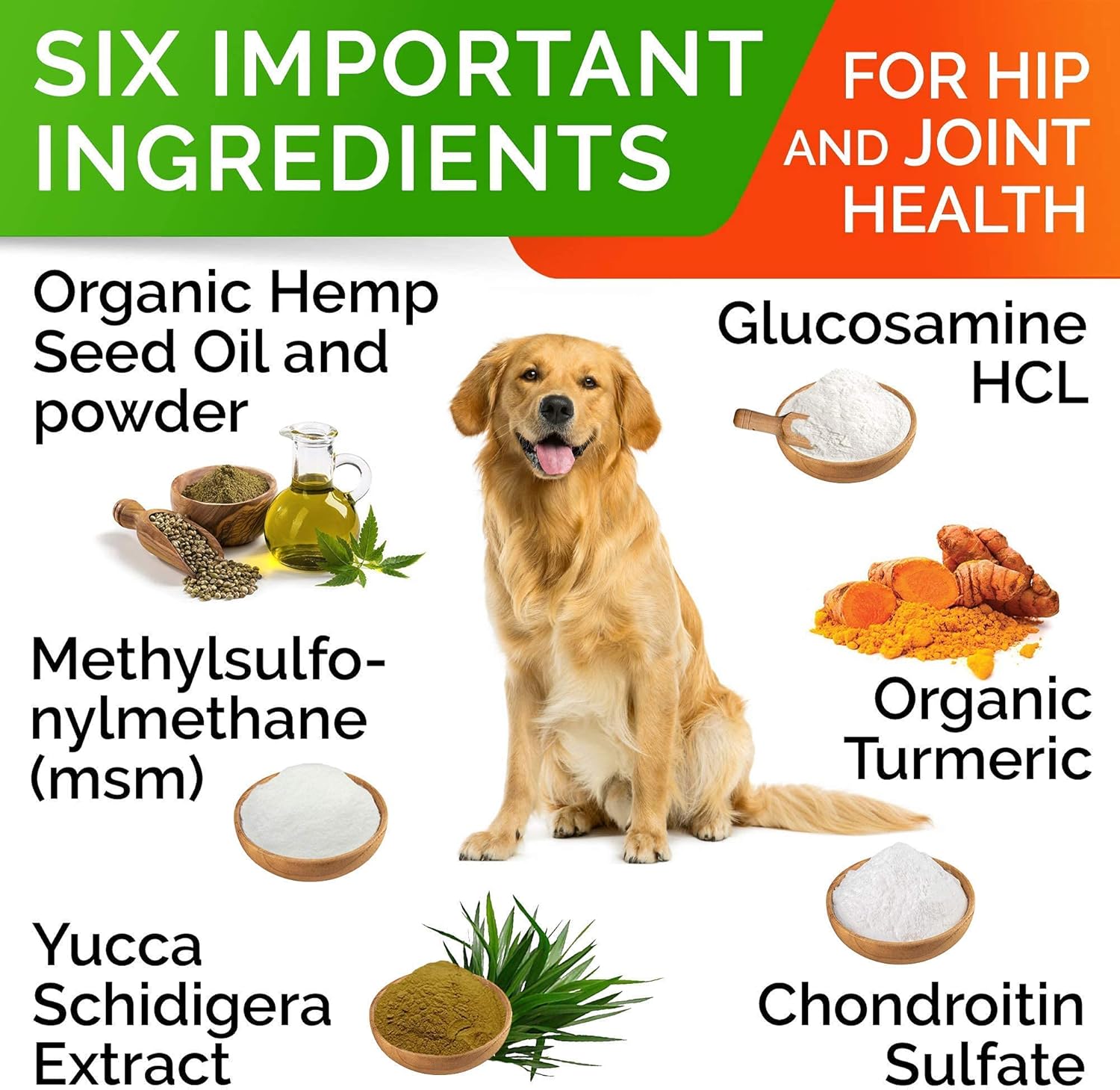 Hemp Chews for Dogs - Glucosamine Chondroitin for Dogs Joint Pain Relief with Hemp Oil, Hip & Joint Supplement Dogs, MSM Turmeric for Dogs Mobility, Dog Joint Supplement, Hemp Dog Treats Joints Health - Image 5