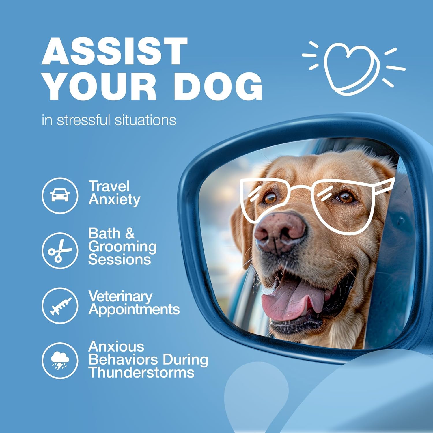 Hemp Calming Chews for Dogs - Dog Calming Treats - Anxiety Relief for Dogs with L-Theanine, Chamomile Extract, Valerian Root - Dog Anxiety Relief for Travel, Vet Visits, Thunderstorms, Nail Trimming - Image 4
