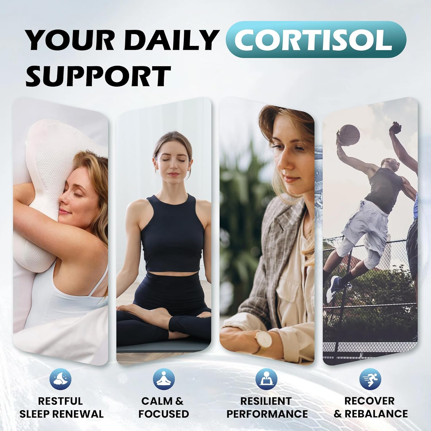 Cortisol Supplements for Women & Men, 18 in 1 Stress & Mood Support Drops with Magnesium 480mg, GABA, Ashwagandha, L-Theanine & Phosphatidylserine, for Relaxation & Sleep, Lemon Raspberry Flavor 60mL - Image 3