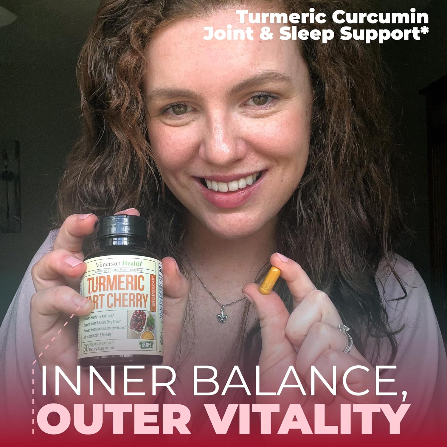 Tart Cherry Capsules – Turmeric Curcumin Supplement with Tart Cherry Extract & Celery Seed Extract – Turmeric Curcumin with Black Pepper for Uric Acid Balance, Joint Health & Sleep Aid - 60 Count - Image 7