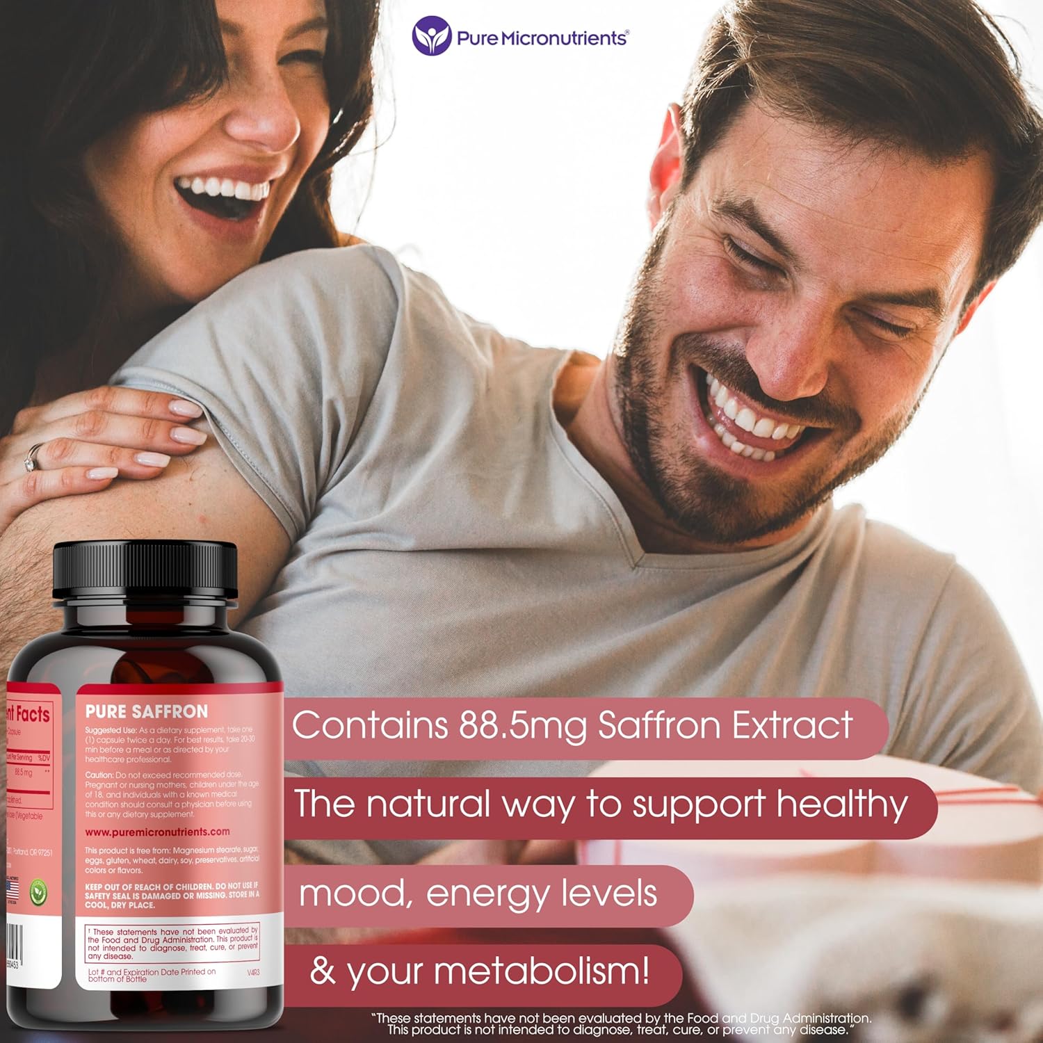 Saffron Supplements - 100% Pure Saffron Extract Capsules - Boost Energy & Mood, Support Eye & Heart Health - Image 4