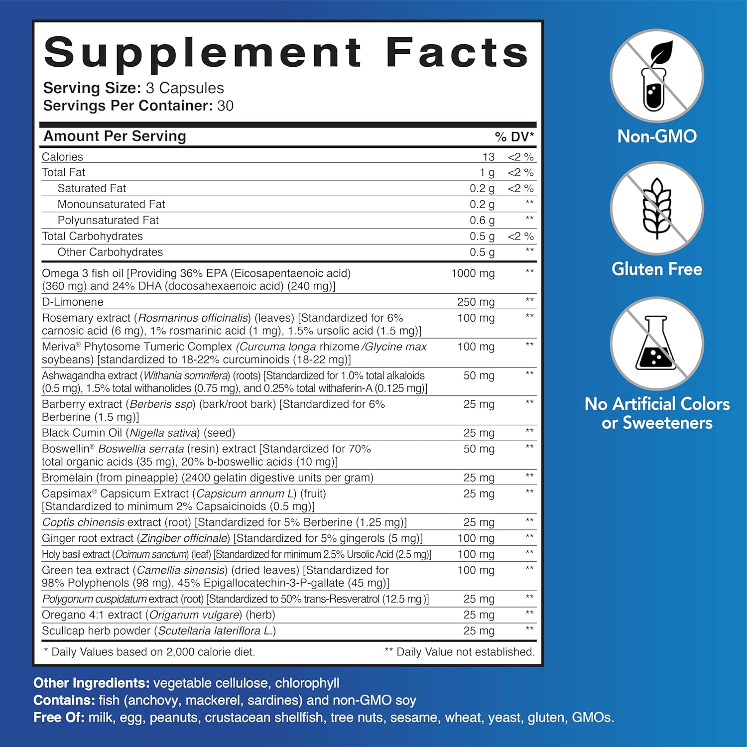 Patient One Enflamen | Supplement to Support Healthy Inflammatory Response and Joint Comfort* | with Turmeric, Ginger, Capsicum and More | 90 Capsules - Image 2