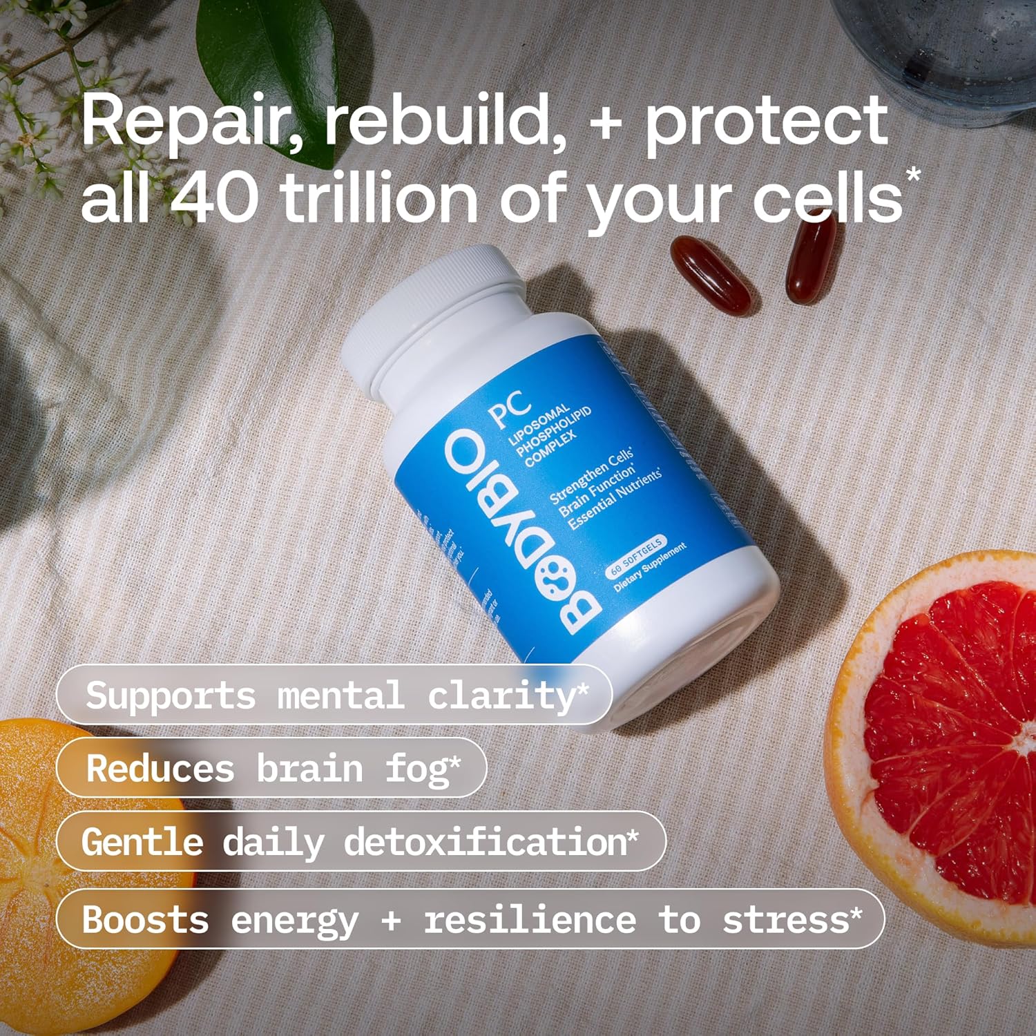 BodyBio PC - Phosphatidylcholine for Brain Health, Mental Clarity, Cognitive Function, Cellular Repair & Healthy Aging, Phospholipid Complex Supplement for Gentle Daily Detox - Image 4