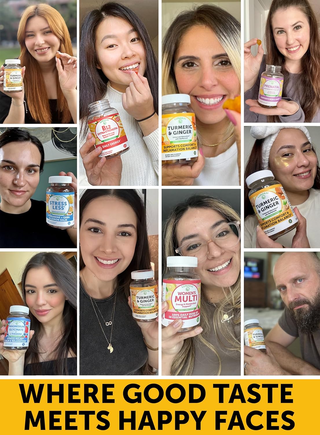 Lunakai USA Made Turmeric and Ginger Supplement Gummies 500mg with Black Pepper – High Absorption Curcumin Turmeric Gummies for Joint Comfort, Daily Immune Support, Non-GMO, 60ct - Image 4