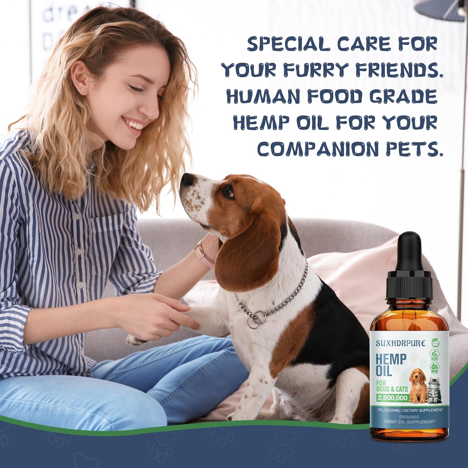 (5 Pack) Hemp Oil for Dogs and Cats - Helps with Anxiety Pain Stress Sleep Arthritis Seizures Relief - Support Hip Joint Health - Hemp Oil Drops Calming Treats - Image 7