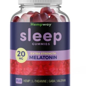 Melatonin 20mg | May Help Falling Asleep Faster & Staying Asleep Longer | with Hemp, GABA, Valerian, Lemon Balm, Melatonin | Sugar-Free Vegan 60 Gummies