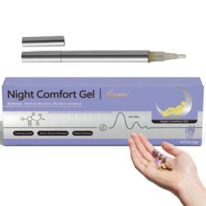 Sleep Gel Topical for Adults - Natural Plant-Based with Calming Lavender, Fast-Absorbing Non-Greasy Formula, Melatonin-Free, 14-Day Supply (2g Portable Tube)