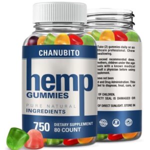 Hemp Gummies 100% Natural Organic Supplement - High Potency Pure Hemp Oil Extract Edibles Gummy 1 Pack, Vegan, Non-GMO