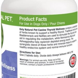 Only Natural Pet Canine Thyroid Wellness Supplment for Dogs - 90 Chewable Tablets