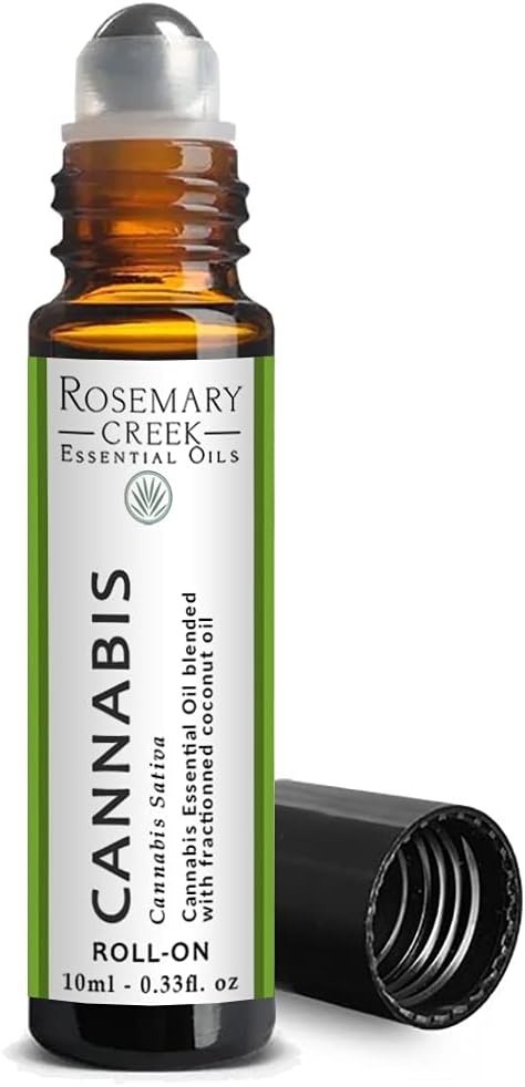 10 ml Cannabis Sativa Essential Oil Roll-On - Aromatherapy and Massage Therapy - Prediluted Oil - 100% Pure and Natural Oil - by Rosemary Creek Essential Oils