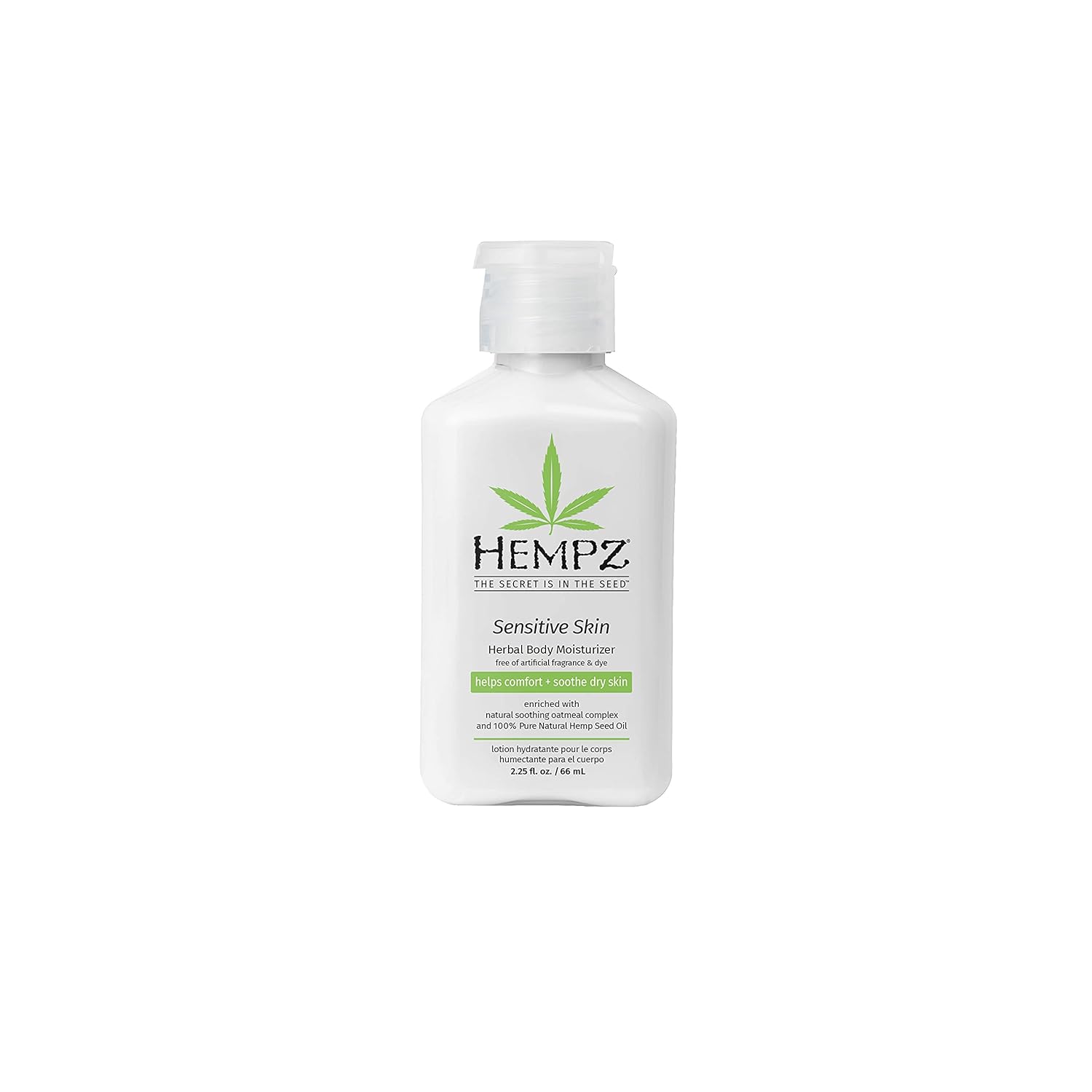 Hempz Sensitive Skin Herbal Body Moisturizer with Oatmeal, Shea Butter for Women and Men,2.25 oz. -Premium,Soothing Body Lotion with Hemp/ Cocoa /Mango Seed for Dry Skin -Skin Care Products - Image 2