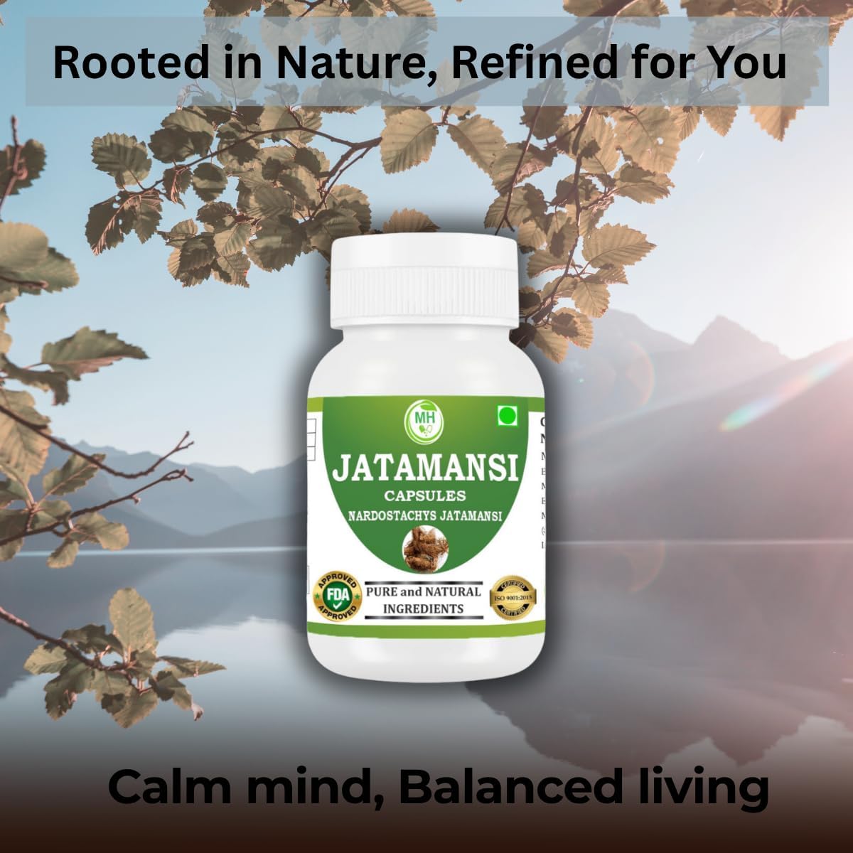 Jatamansi Capsules 500 mg | Pure Nardostachys Jatamansi Extract | Herbal Calming & Relaxation Support | Ayurvedic Wellness Supplement | 60 Vegetarian Capsules | Pack of 1 - Image 5