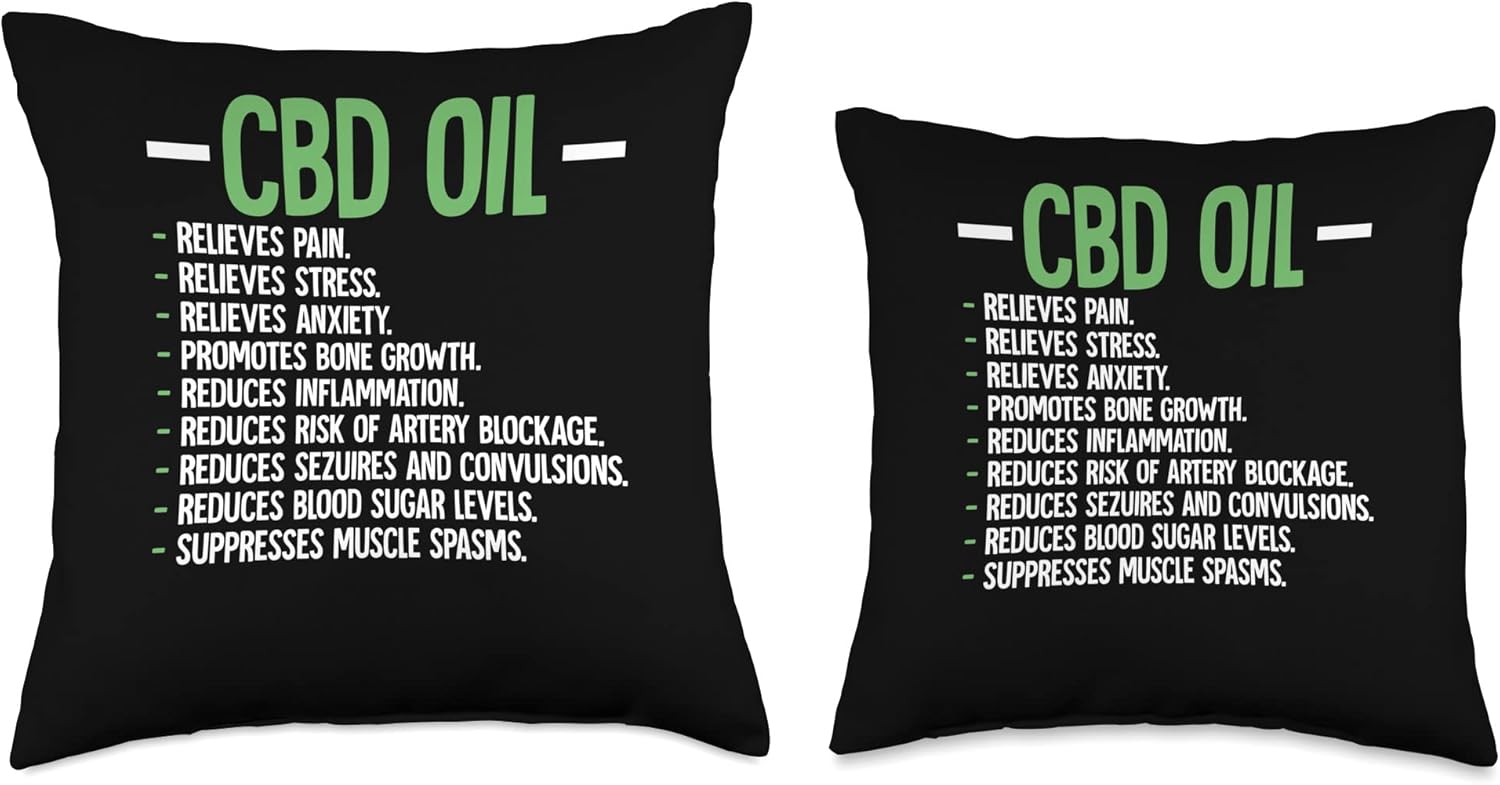Cannabidiol CBD Oil Throw Pillow - Image 3
